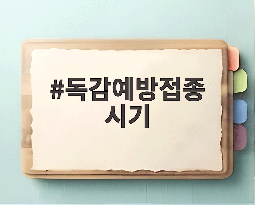 독감예방접종 시기