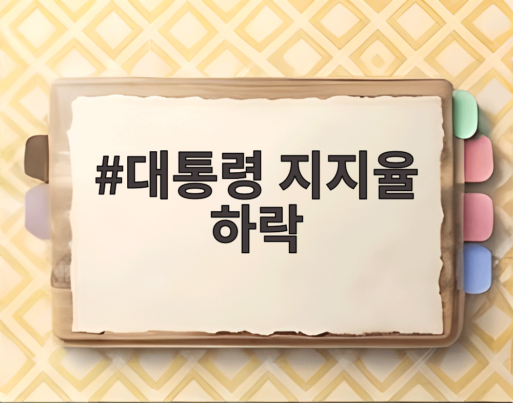 대통령 지지율 하락