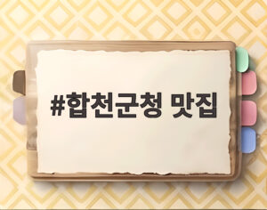 합천군청 맛집