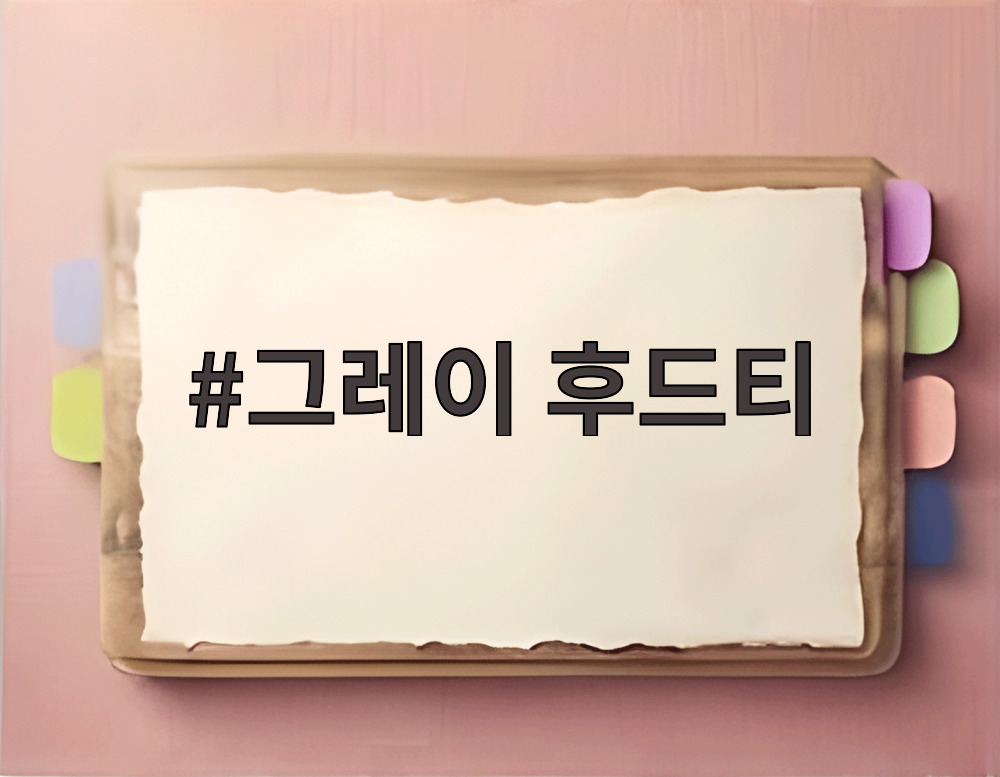 그레이 후드티