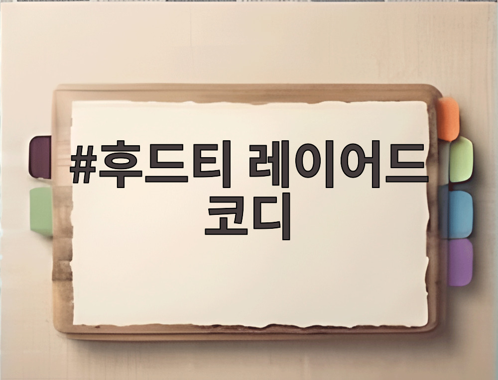 후드티 레이어드 코디