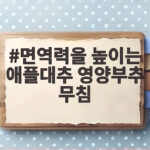 면역력을 높이는 애플대추 영양부추 무침 밥상 위 면역 지킴이 면역력을 높이는 애플대추 영양부추 무침