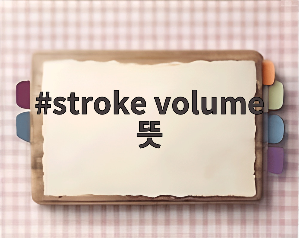 stroke volume 뜻