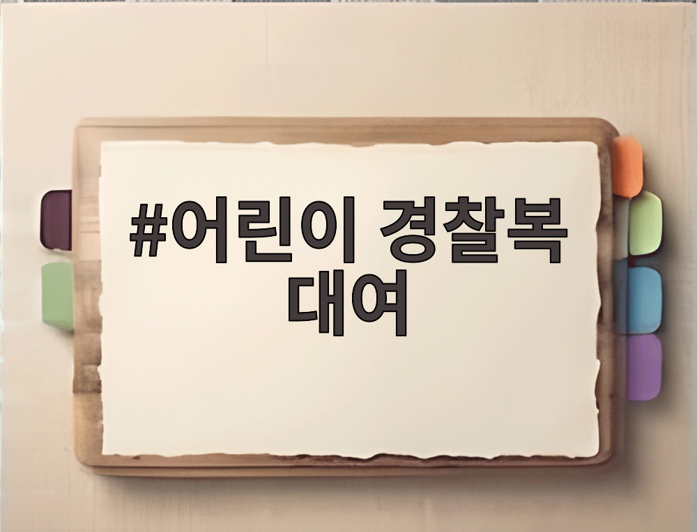 어린이 경찰복 대여