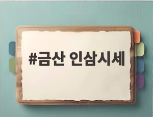 금산 인삼시세