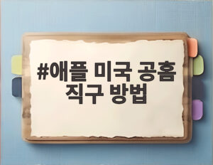 애플 미국 공홈 직구 방법
