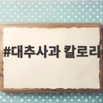 대추사과 칼로리