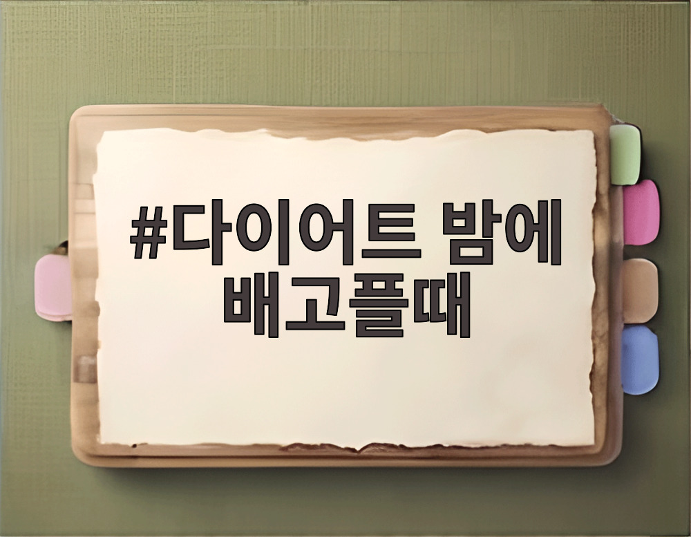 다이어트 밤에 배고플때