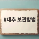 대추 보관방법 냉장 냉동 말리기까지 오래 두는 팁 대추 보관방법