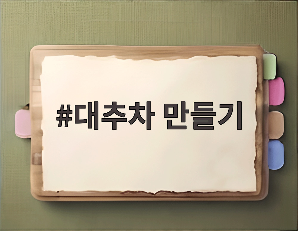 대추차 만들기