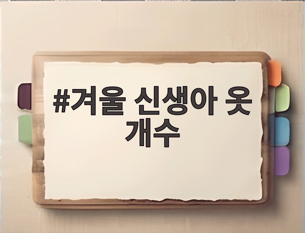 겨울 신생아 옷 개수