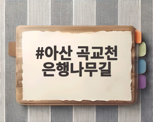 아산 곡교천 은행나무길