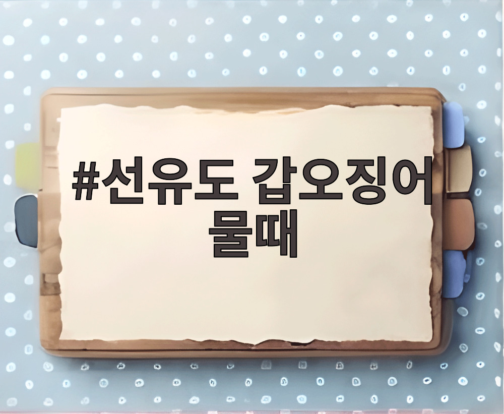 선유도 갑오징어 물때