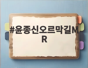윤종신오르막길MR