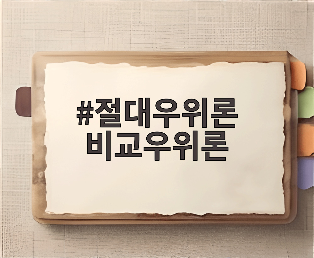 절대우위론 비교우위론