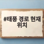 태풍 경로 현재 위치