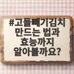 고들빼기김치 만드는 법과 효능 쓴맛은 이렇게 조절해요 고들빼기김치 만드는 법과 효능까지 알아볼까요?