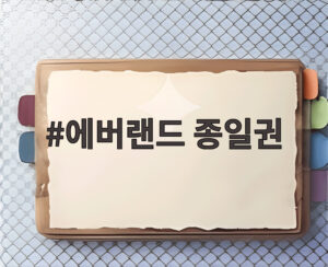 에버랜드 종일권