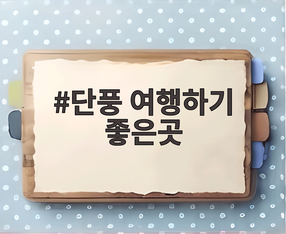 단풍 여행하기 좋은곳