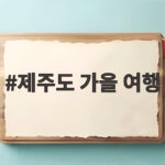 제주도 가을 여행 이번 시즌 놓치면 아쉬운 명소와 일정 팁 제주도 가을 여행