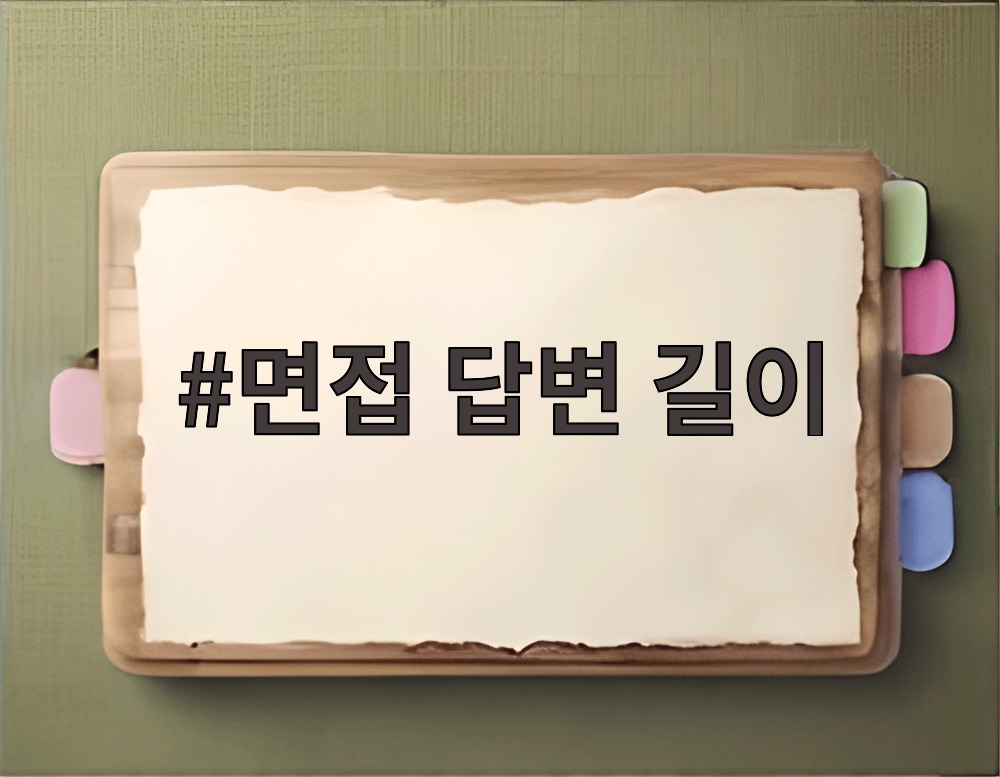 면접 답변 길이