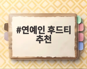 연예인 후드티 추천