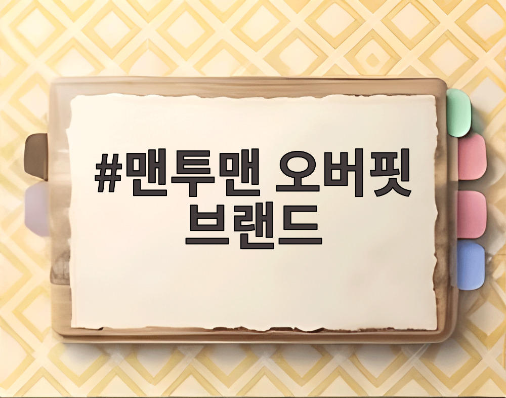 맨투맨 오버핏 브랜드