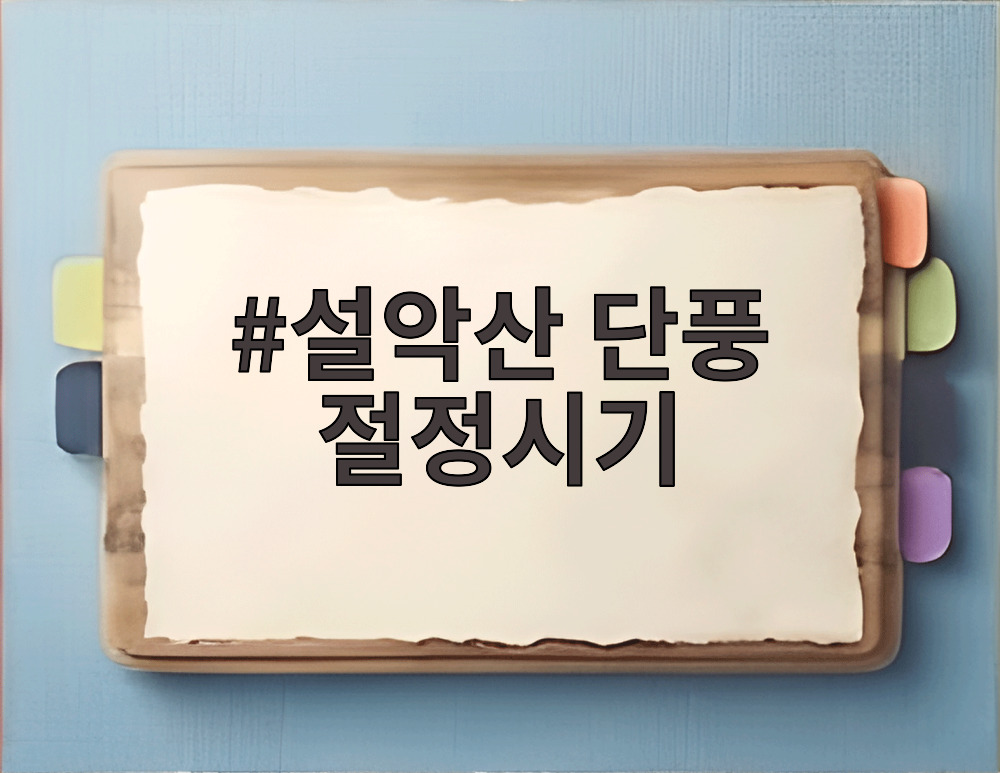 설악산 단풍 절정시기
