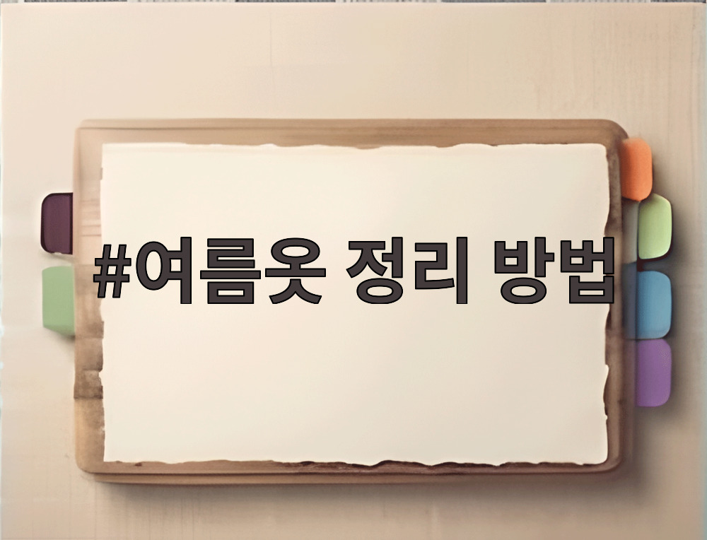 여름옷 정리 방법