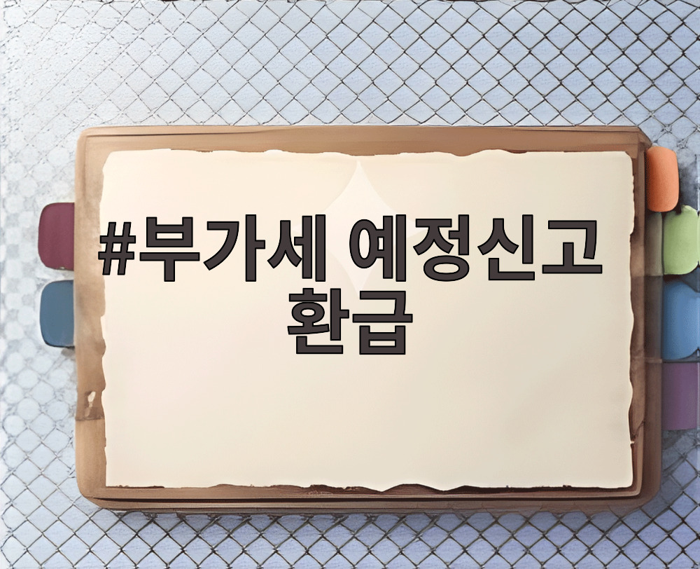 부가세 예정신고 환급
