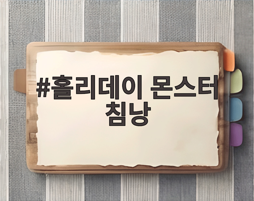 홀리데이 몬스터 침낭