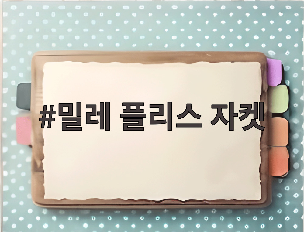 밀레 플리스 자켓