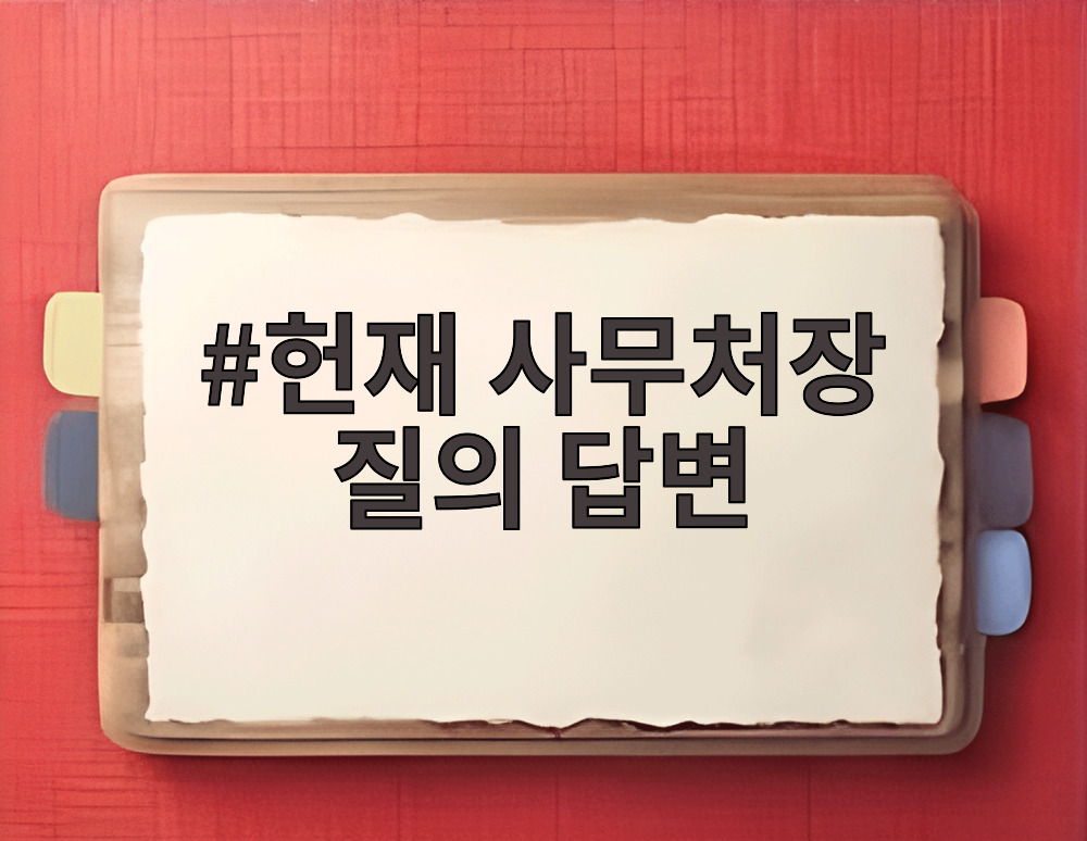 헌재 사무처장 질의 답변
