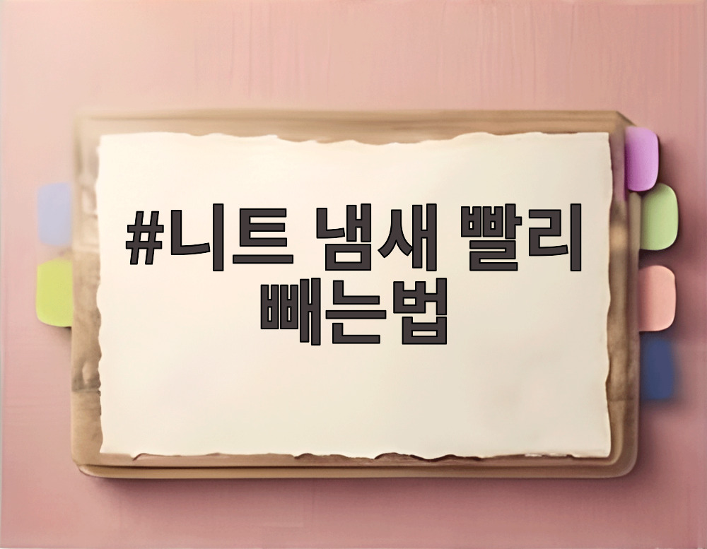 니트 냄새 빨리 빼는법