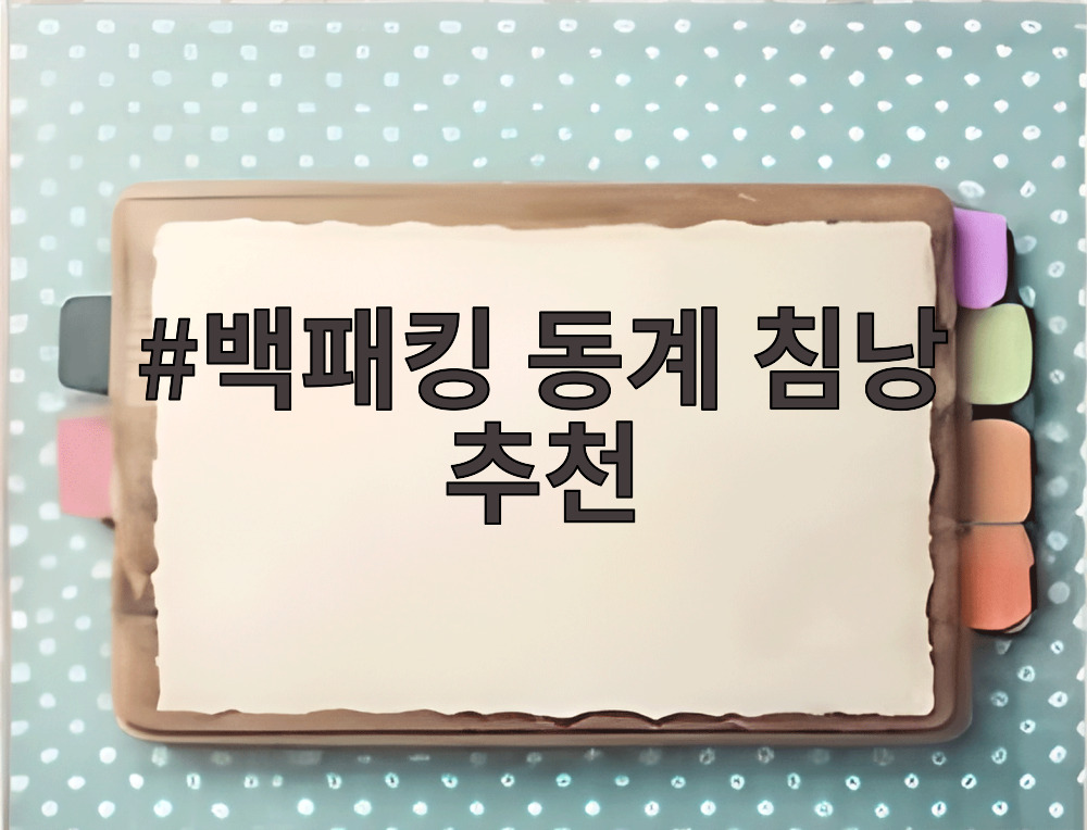 백패킹 동계 침낭 추천
