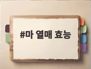 마 열매 효능