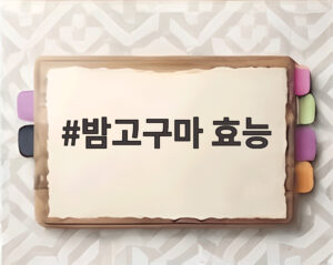밤고구마 효능