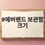 에버랜드 보관함 크기 총정리 요금과 위치 한눈에 확인하기 에버랜드 보관함 크기