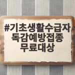 기초생활수급자 독감예방접종 무료대상이라면 지금 확인하세요 기초생활수급자 독감예방접종 무료대상