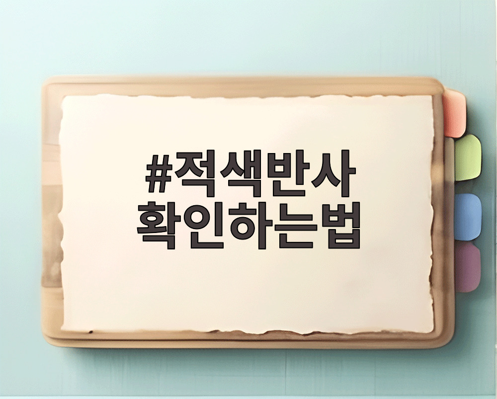 적색반사 확인하는법