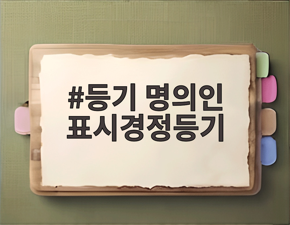 등기 명의인 표시경정등기