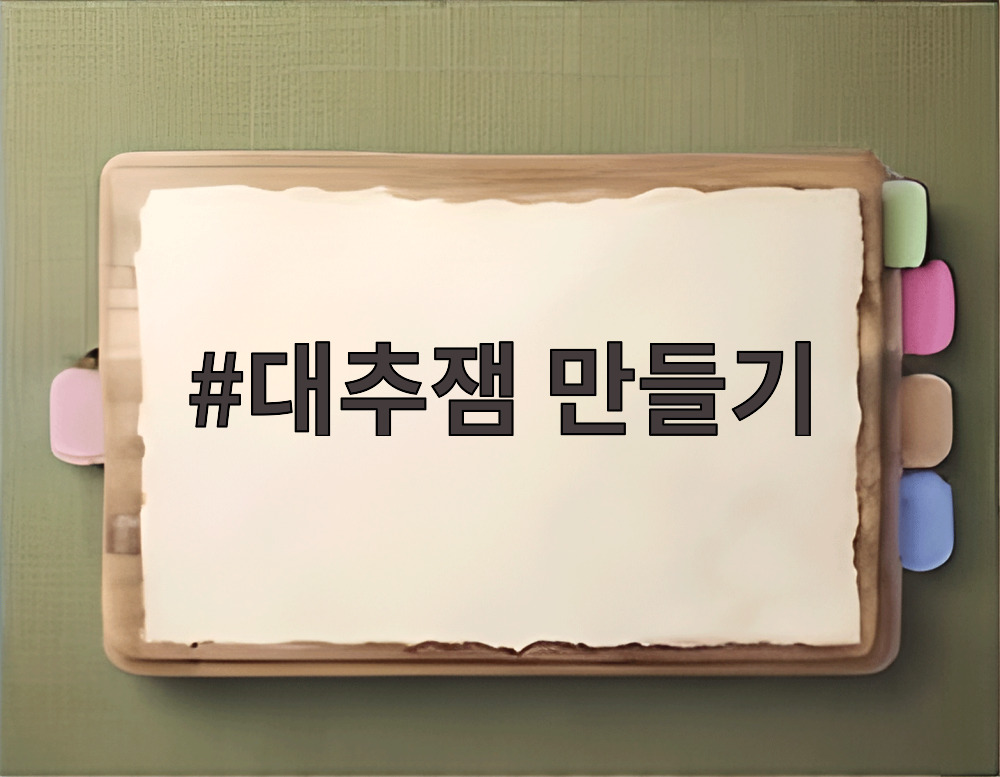 대추잼 만들기