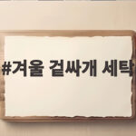 겨울 겉싸개 세탁