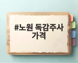 노원 독감주사 가격