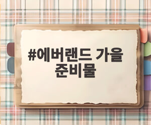 에버랜드 가을 준비물