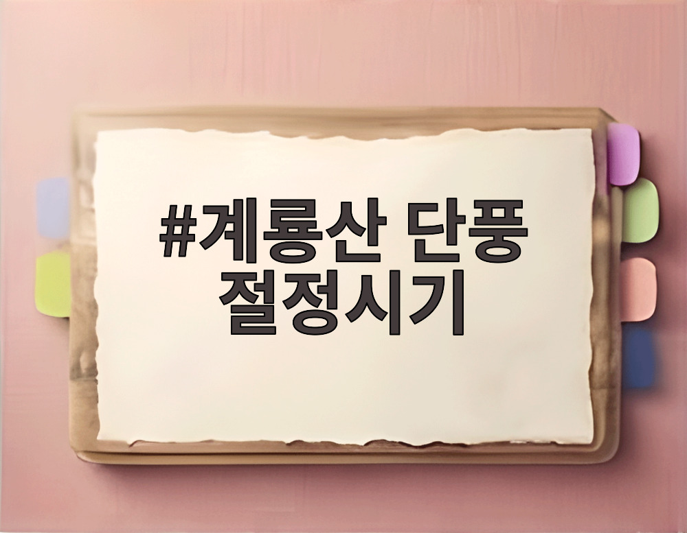 계룡산 단풍 절정시기