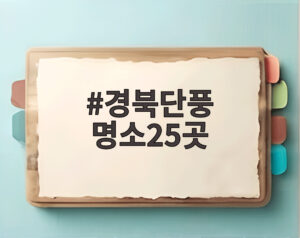 경북단풍 명소25곳