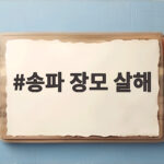 송파 장모 살해 20대 김성우 신상공개와 사건 전말 총정리 송파 장모 살해