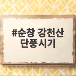 순창 강천산 단풍시기