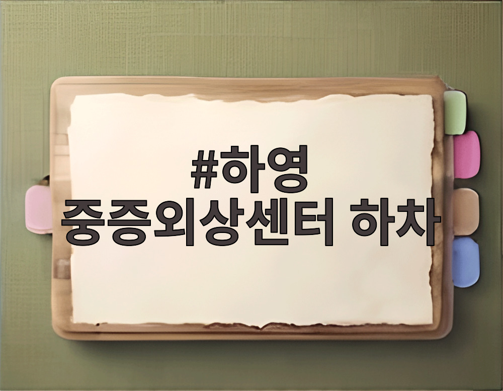 하영 중증외상센터 하차